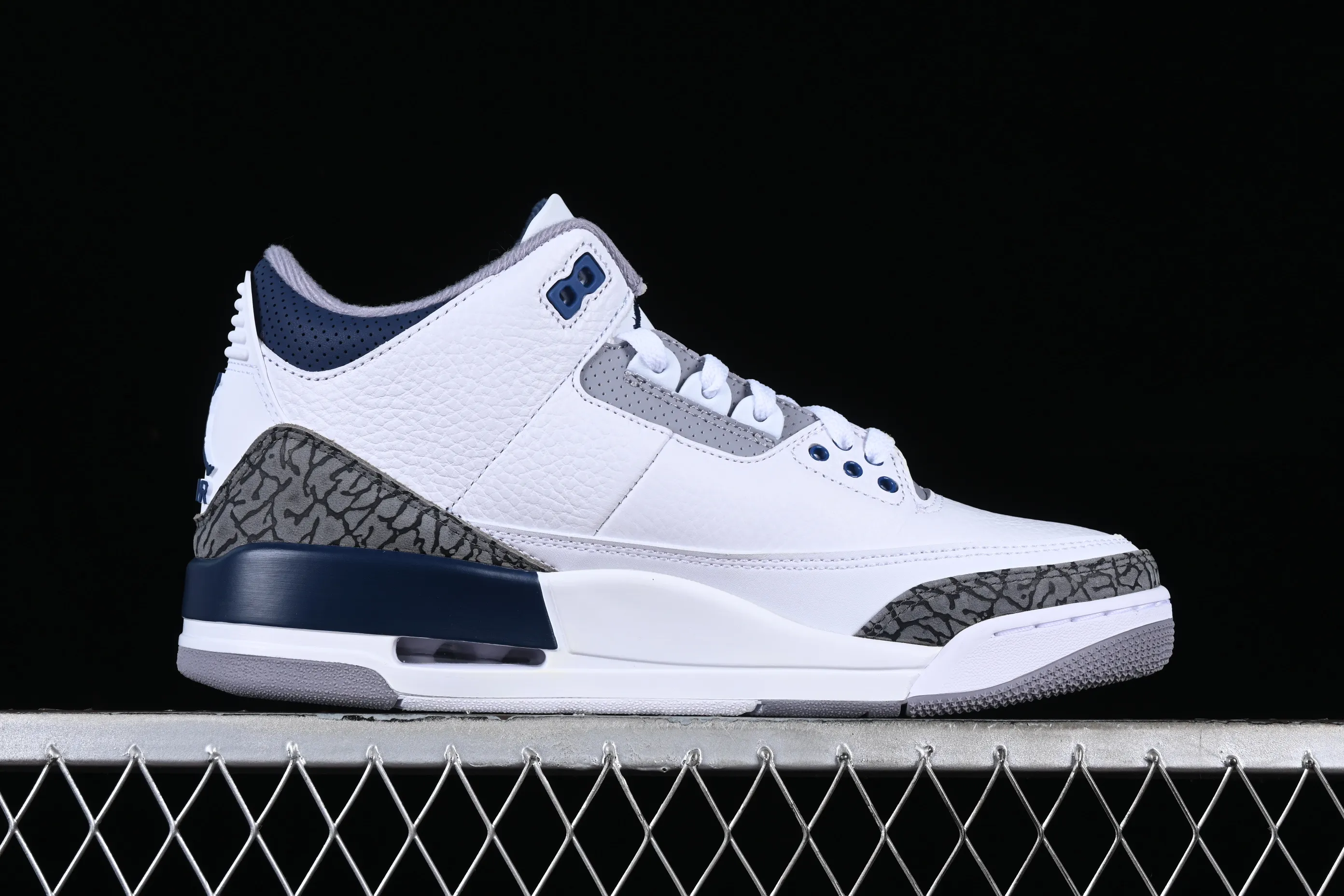 All categories Air Jordan Jordan series basketball shoes Air Jordan 3 foreign trade version Air Jordan 3 Retro "Midnight Navy" AJ3 Joe 3 midnight blue cement color CT8532-140